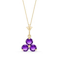 Yellow Gold Belle Necklace Amethyst 10K — Amalia