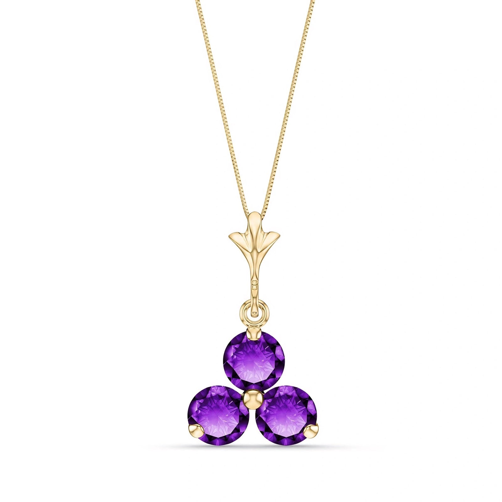 Yellow Gold Belle Necklace Amethyst 10K — Amalia