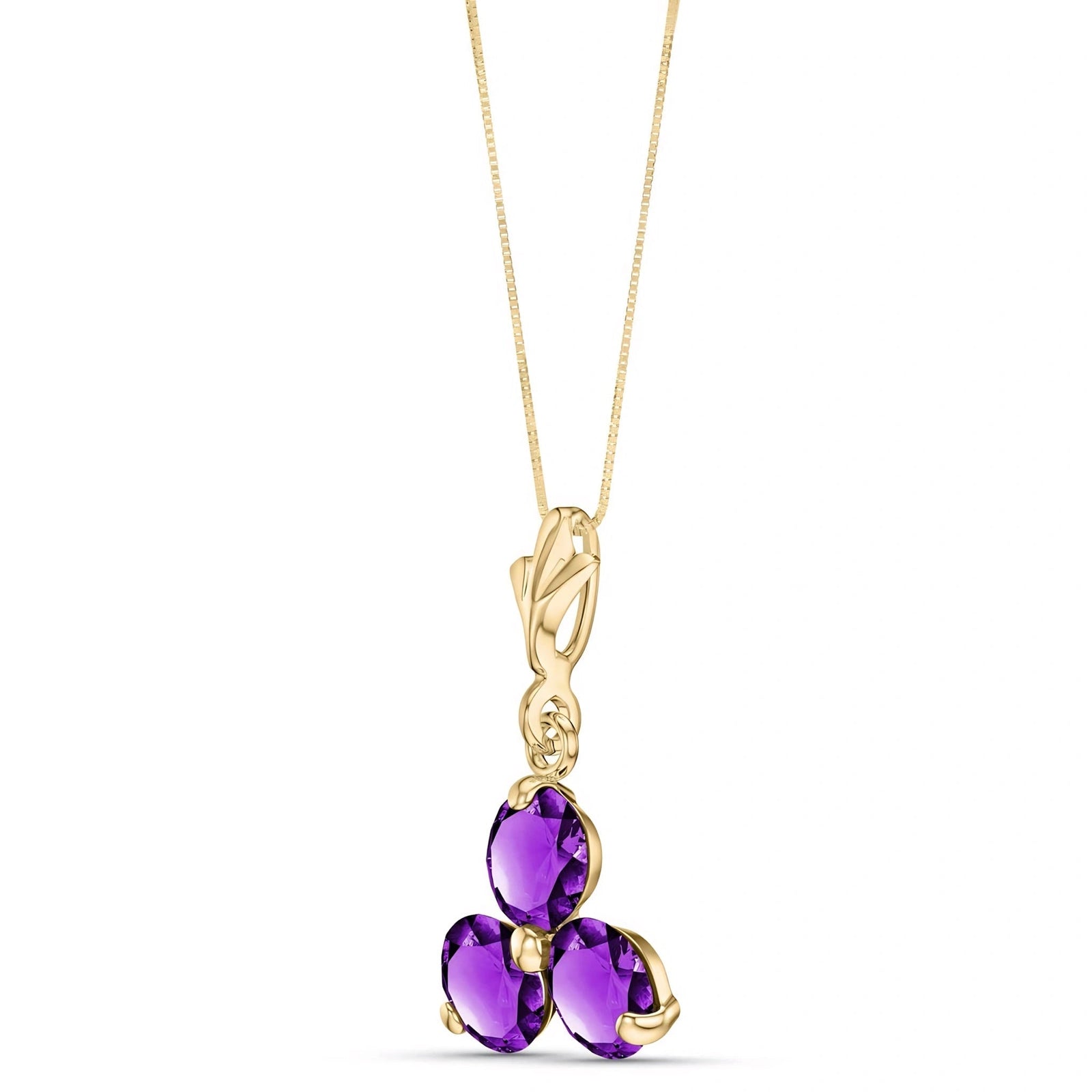 Yellow Gold Belle Necklace Amethyst 10K — Amalia