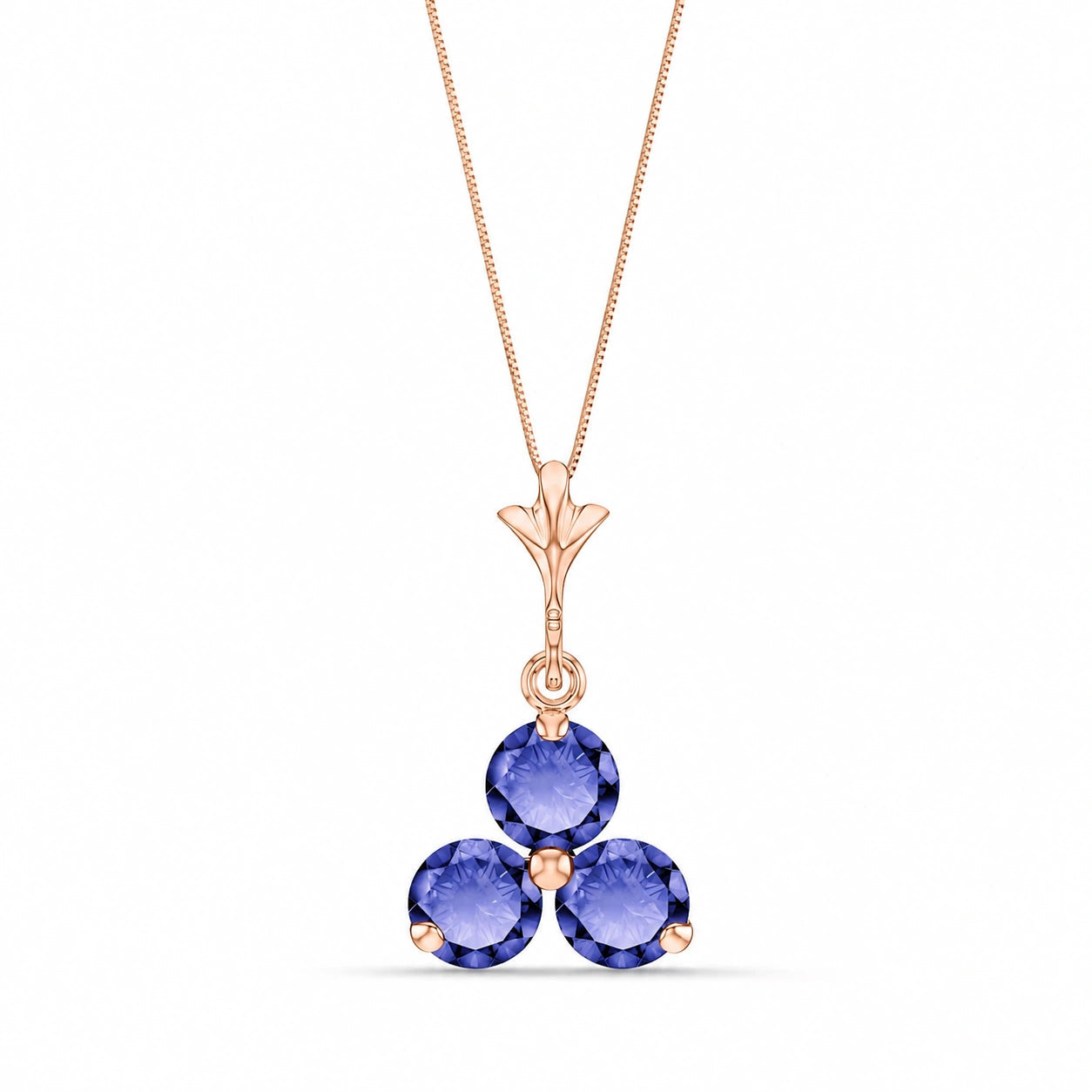 Rose Gold Belle Necklace Tanzanite 10K — Amalia