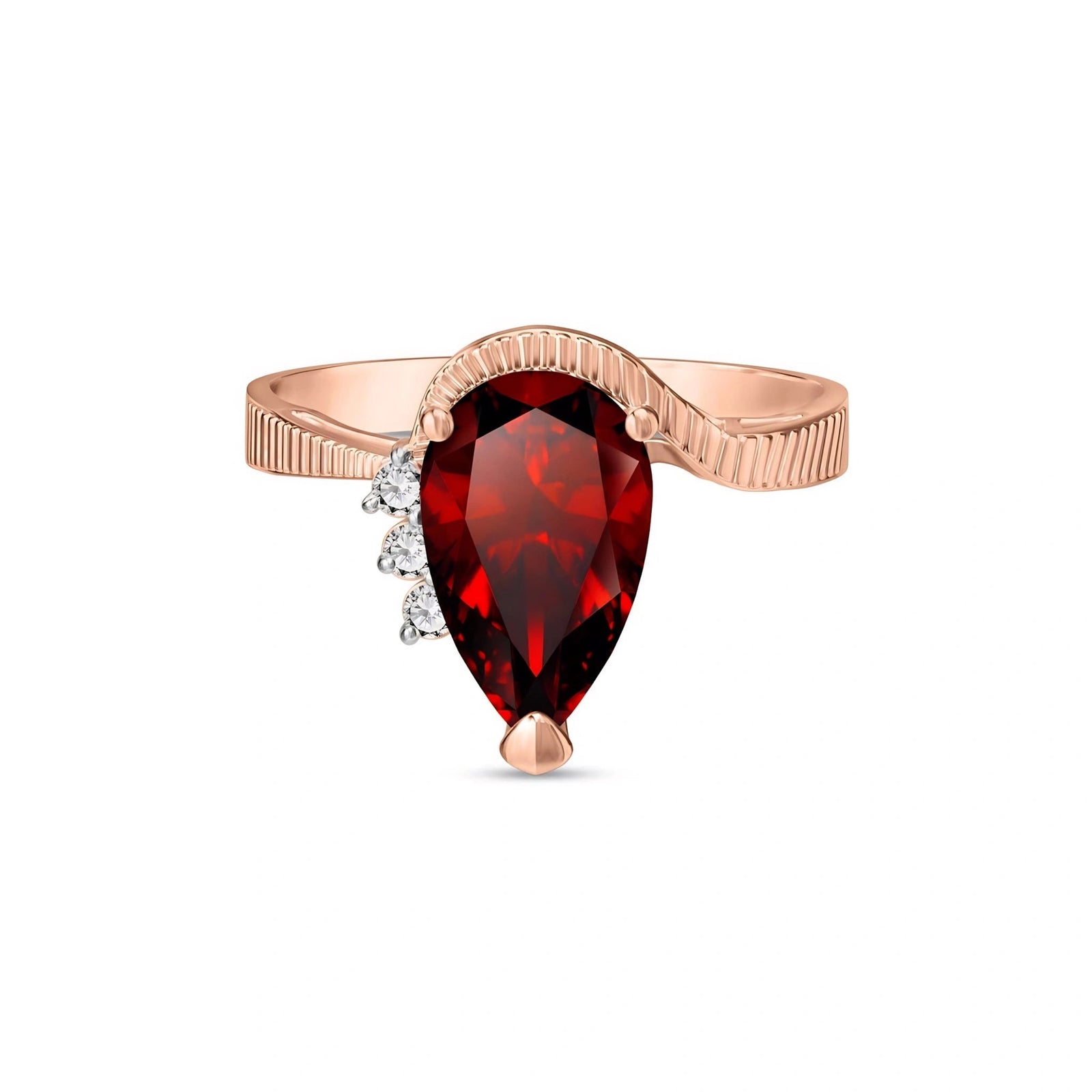 Rose Gold Diamond & Garnet — Ambra