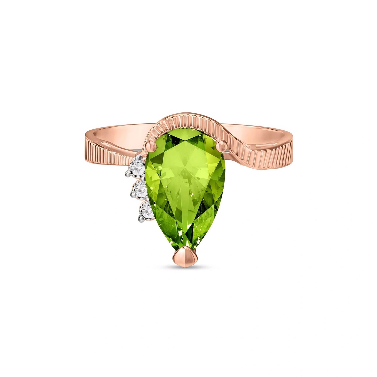 Rose Gold Diamond & Peridot — Ambra