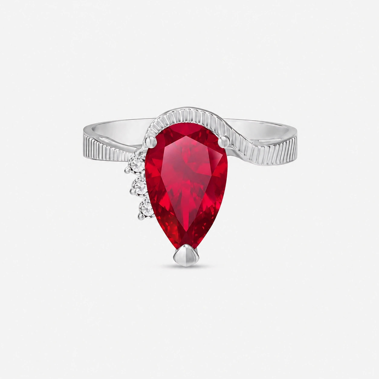 White Gold Diamond & Ruby — Ambra