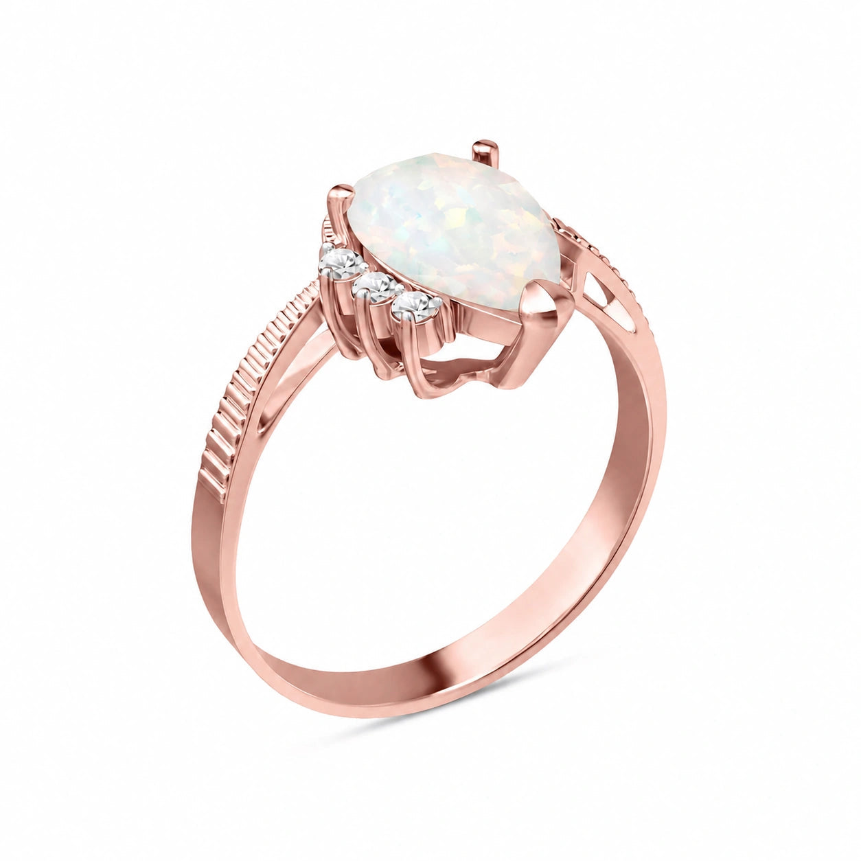 Rose Gold Heritage Ring Opal 10K — Rosalba