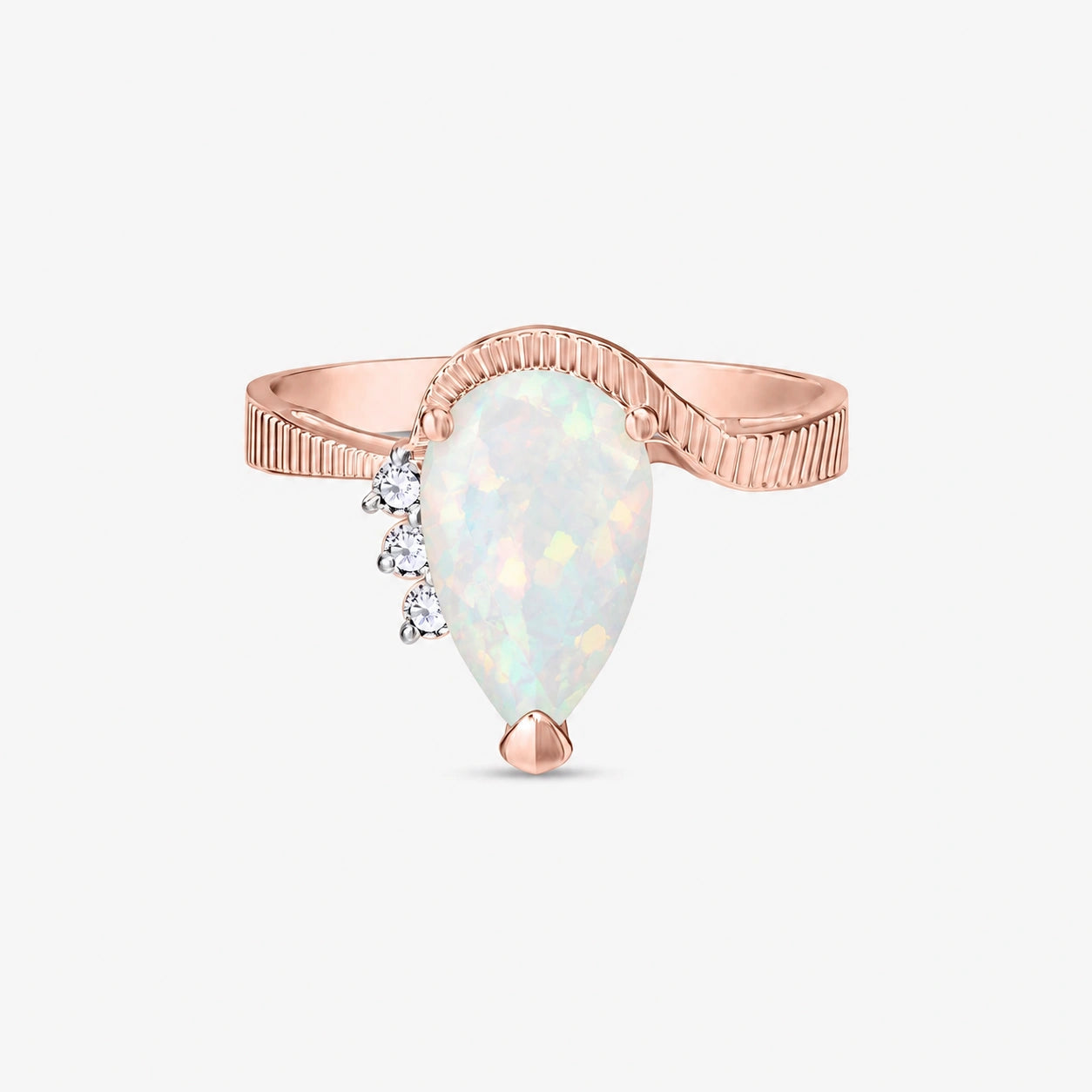 Rose Gold Heritage Ring Opal 10K — Rosalba