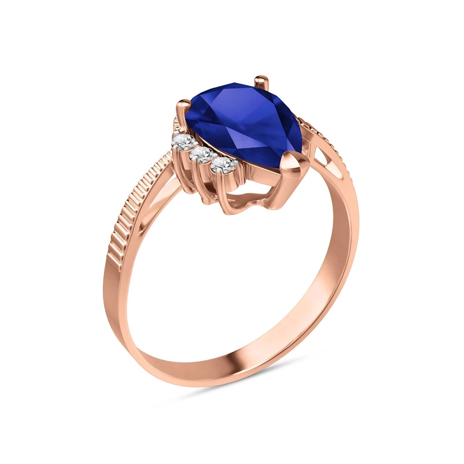 Rose Gold Heritage Ring Sapphire 10K — Rosalba
