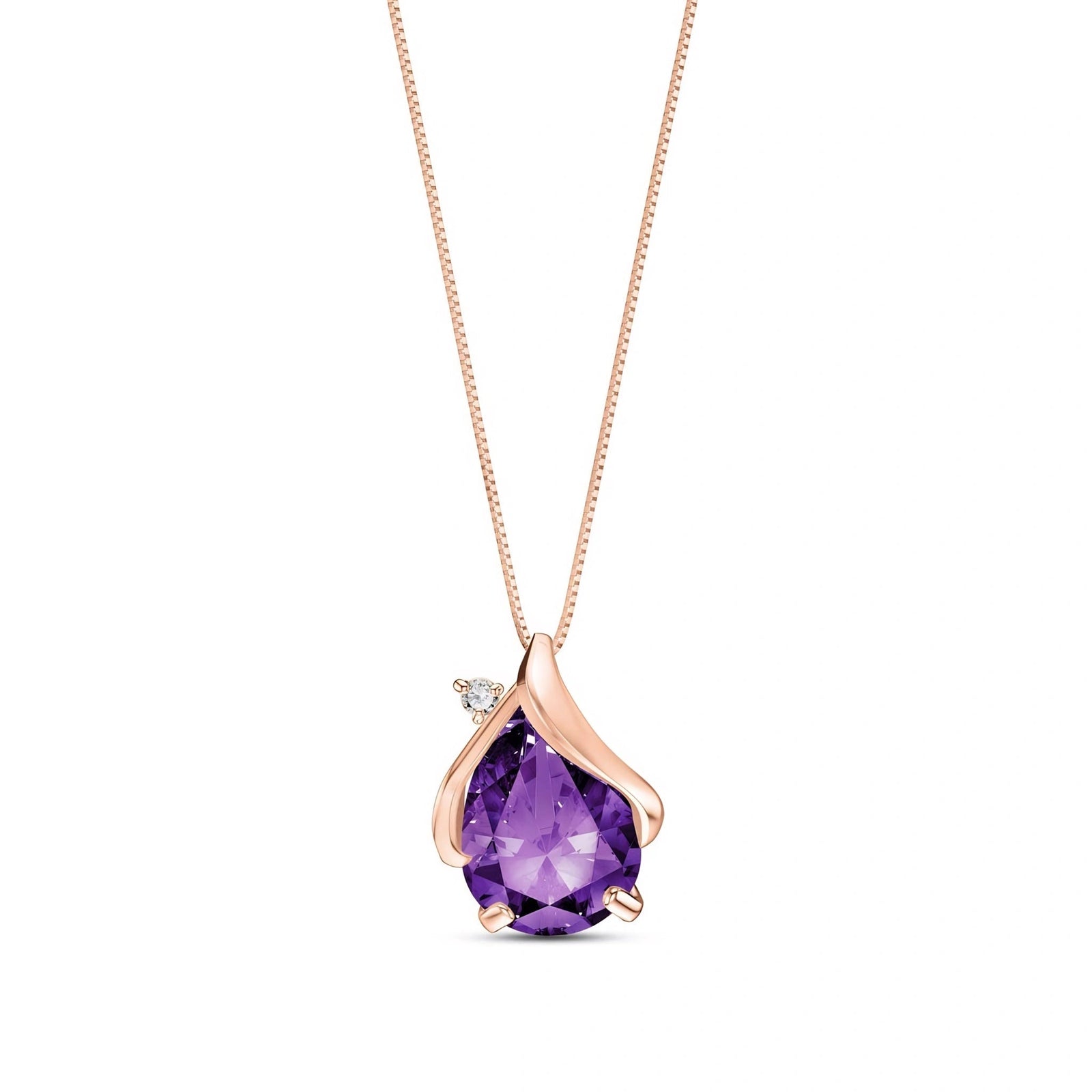 Rose Gold Amethyst & Diamond — Ambrogina