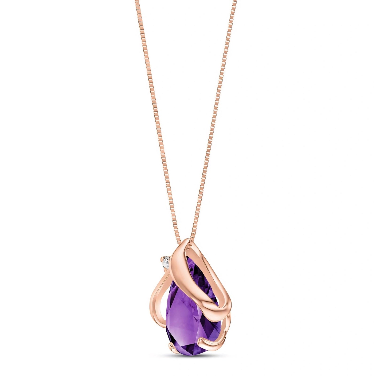 Rose Gold Amethyst & Diamond — Ambrogina