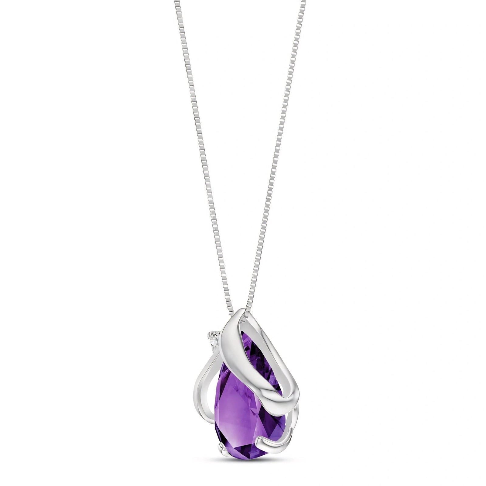 White Gold Amethyst & Diamond — Ambrogina