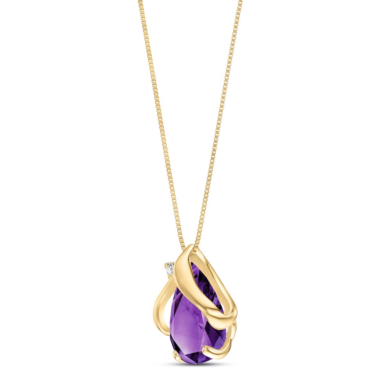Yellow Gold Amethyst & Diamond — Ambrogina