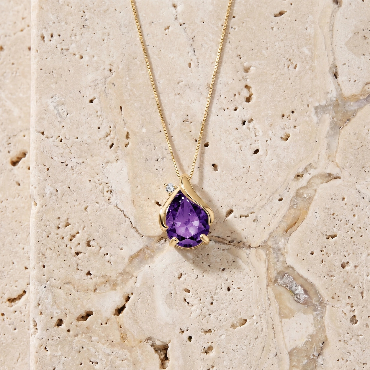 Yellow Gold Amethyst & Diamond — Ambrogina