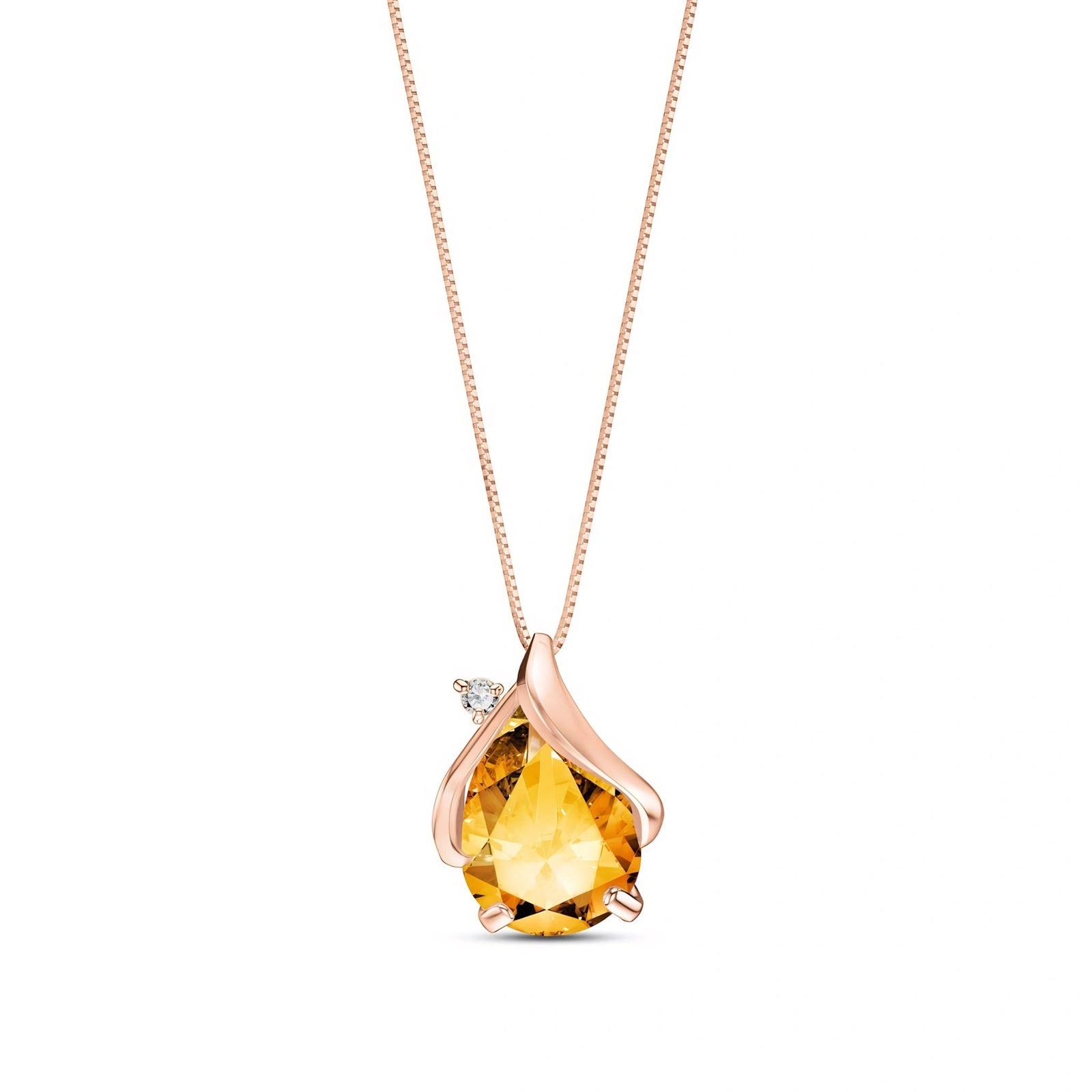Rose Gold Citrine & Diamond — Ambrogina