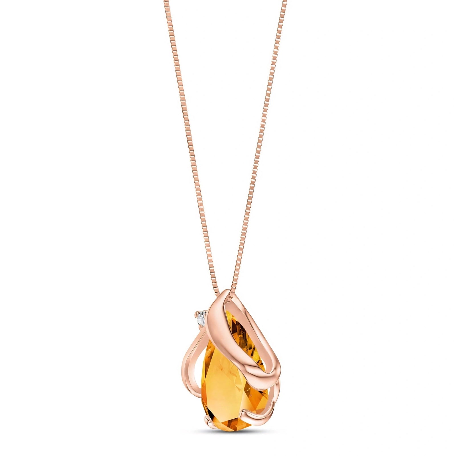 Rose Gold Citrine & Diamond — Ambrogina