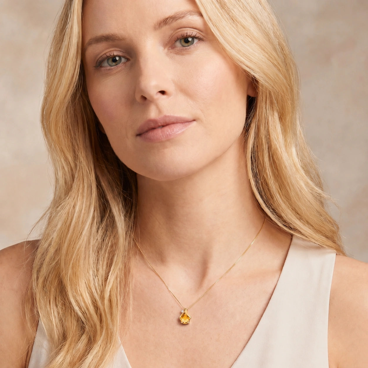 Yellow Gold Citrine & Diamond — Ambrogina