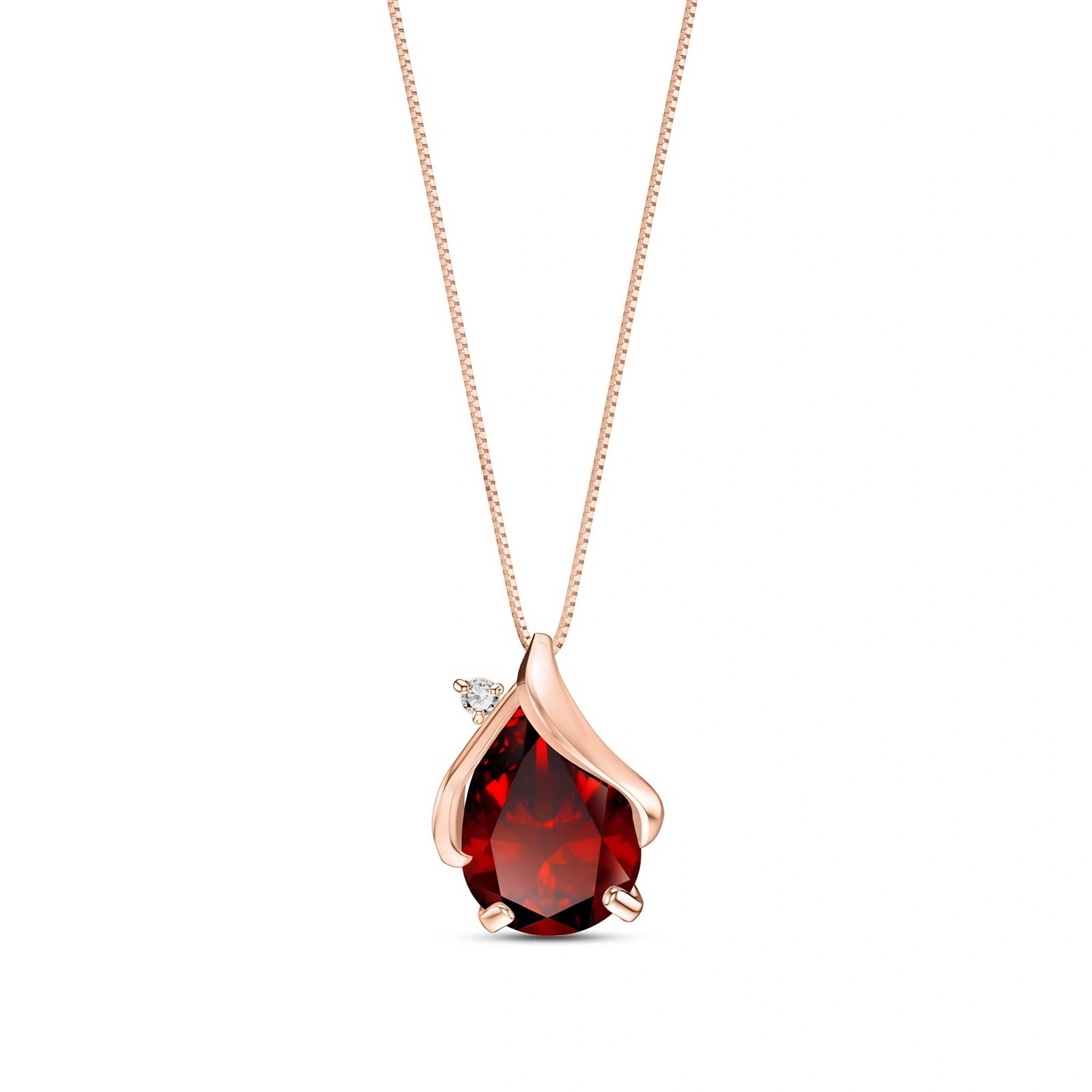 Rose Gold Garnet & Diamond — Ambrogina