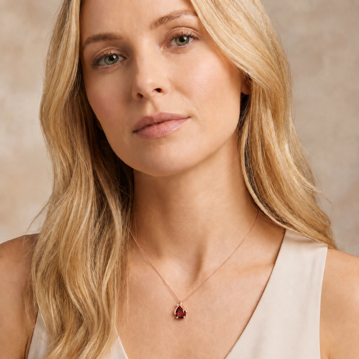 Rose Gold Garnet & Diamond — Ambrogina