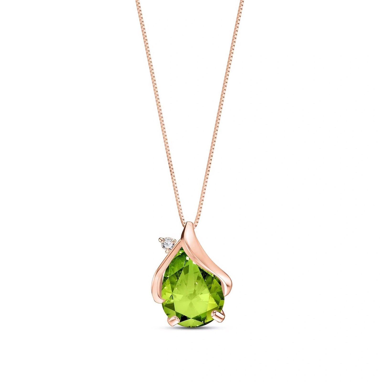 Rose Gold Peridot & Diamond — Ambrogina