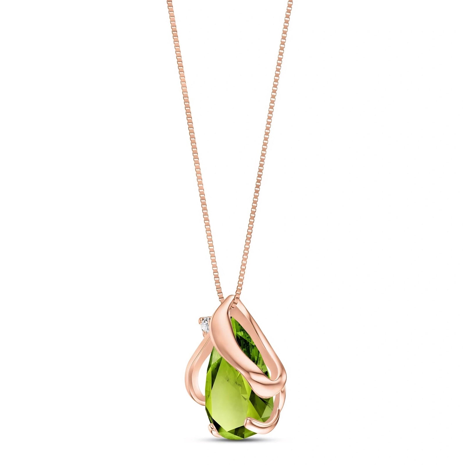 Rose Gold Peridot & Diamond — Ambrogina