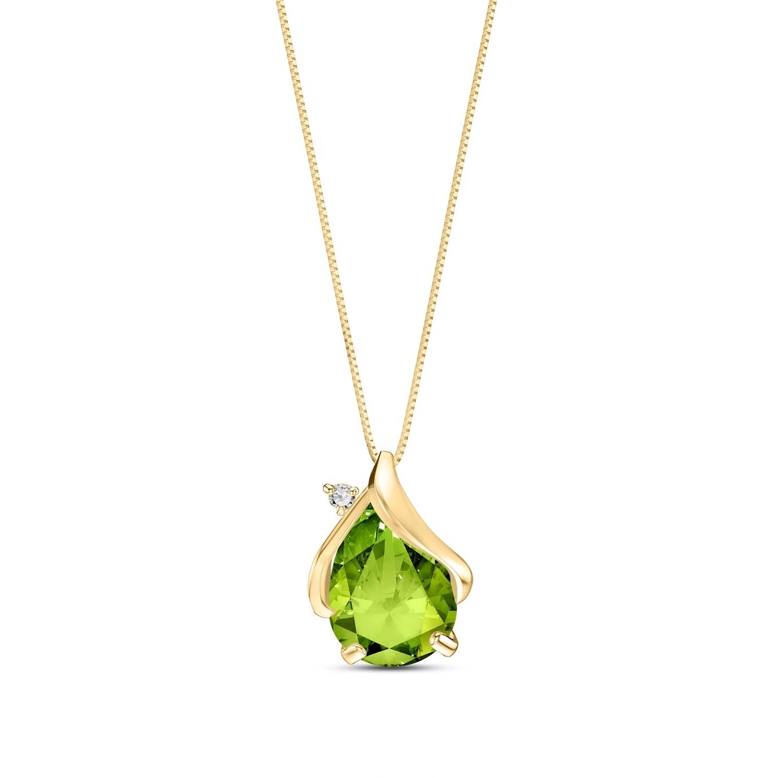 Yellow Gold Peridot & Diamond — Ambrogina