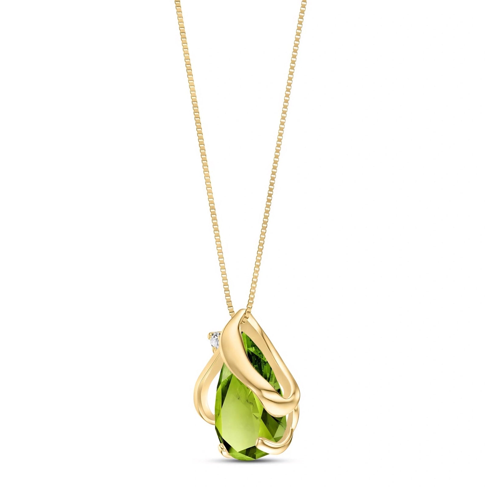 Yellow Gold Peridot & Diamond — Ambrogina
