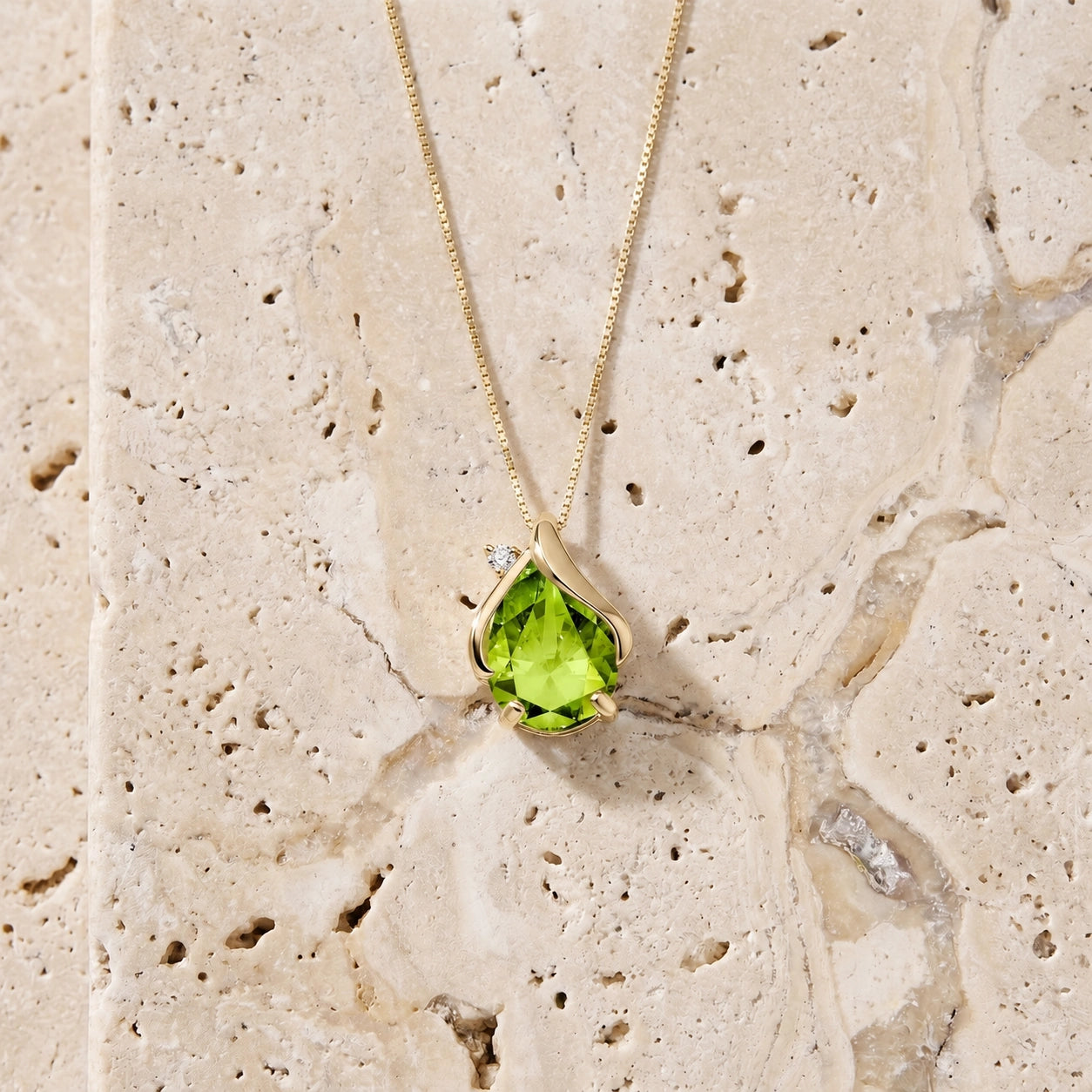 Yellow Gold Peridot & Diamond — Ambrogina