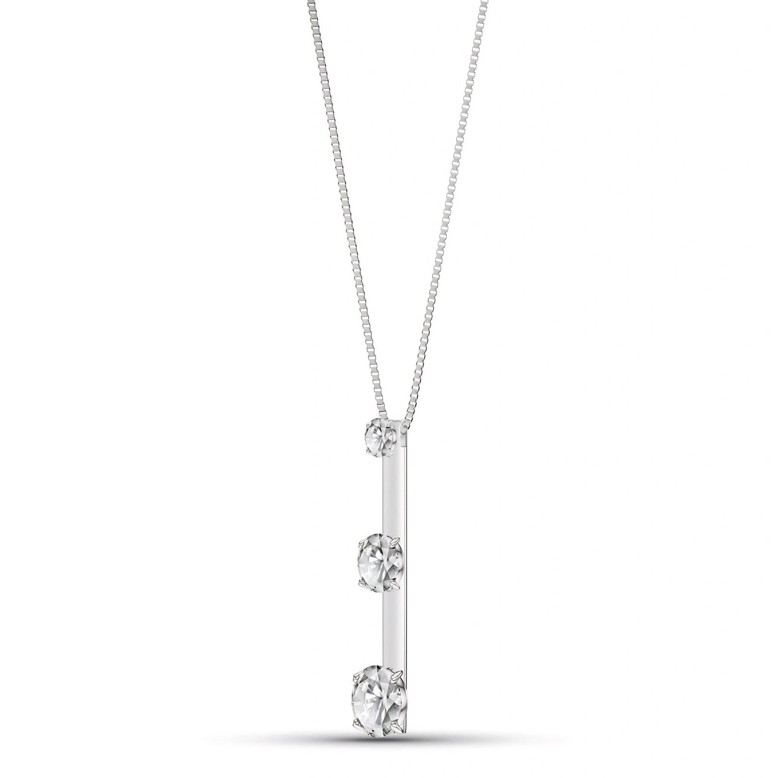 White Gold Belle Pendant Necklace Diamond 10K — Amelia
