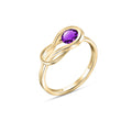 Yellow Gold Ring Amethyst 10K — Aurelia