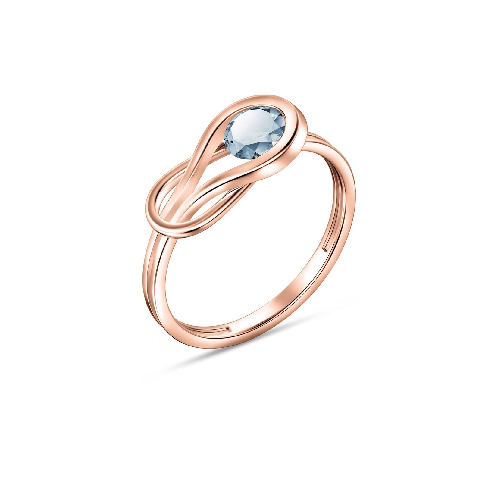 Rose Gold Ring Peridot 10K — Aurelia