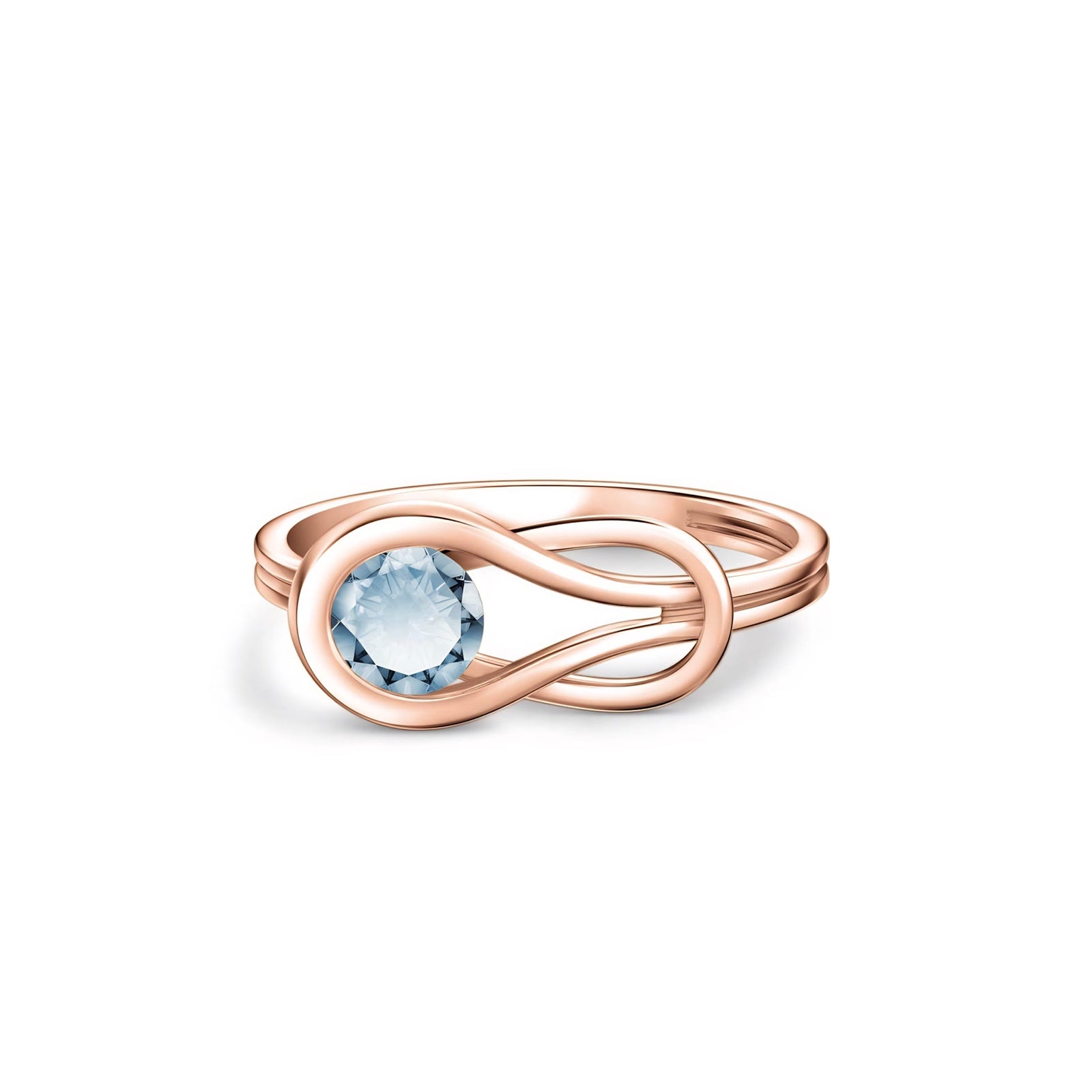 Rose Gold Ring Peridot 10K — Aurelia