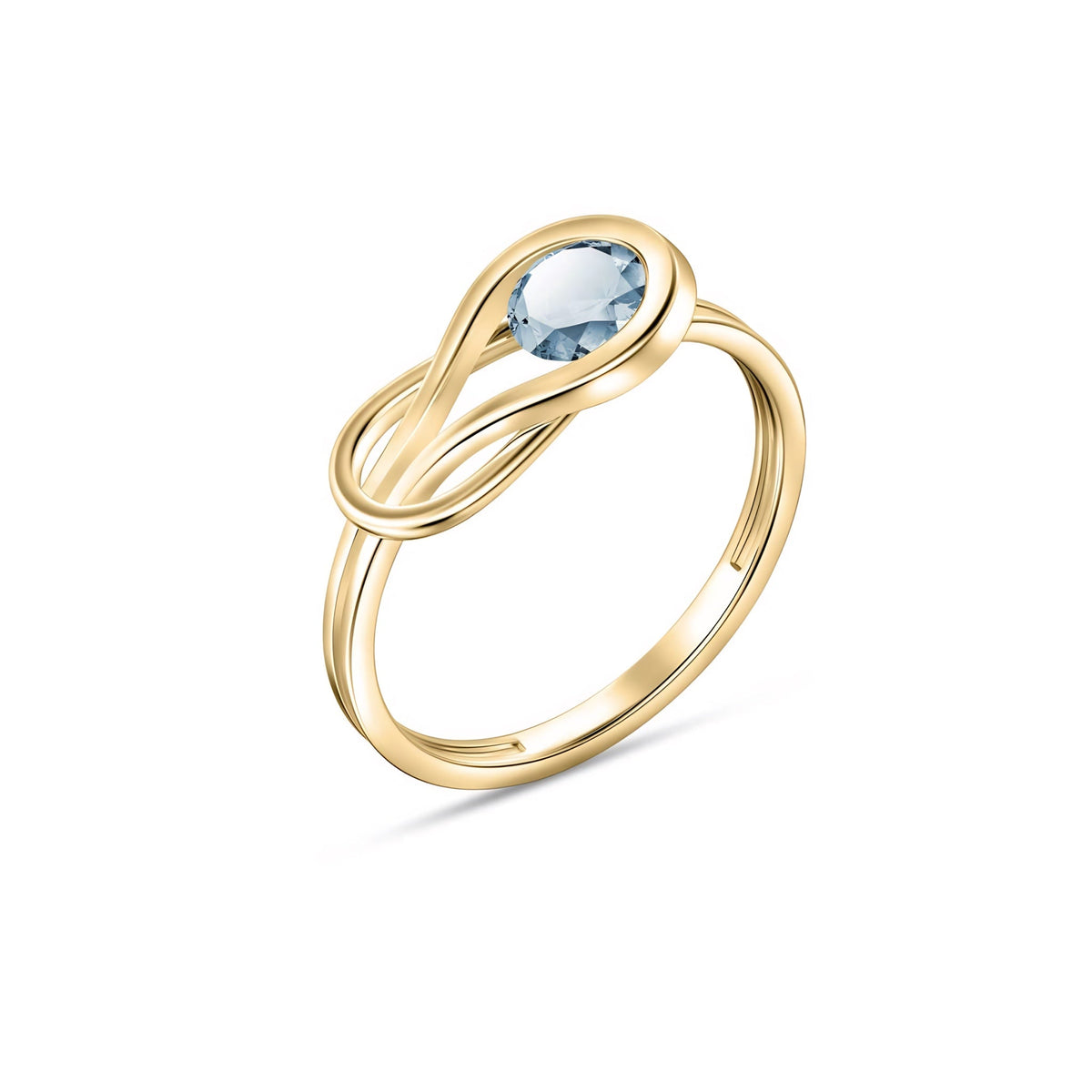 Yellow Gold Ring Peridot 10K — Aurelia