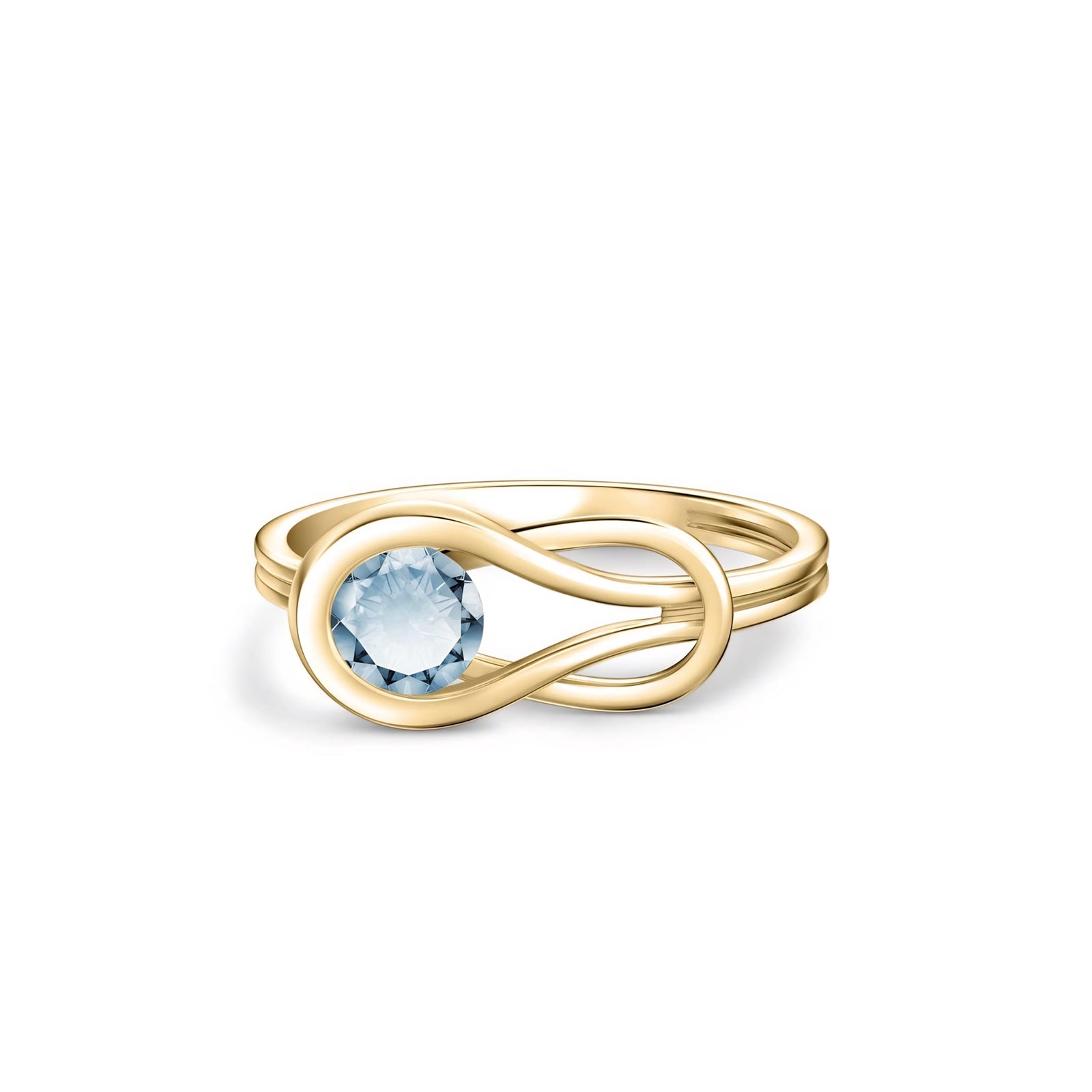 Yellow Gold Ring Peridot 10K — Aurelia