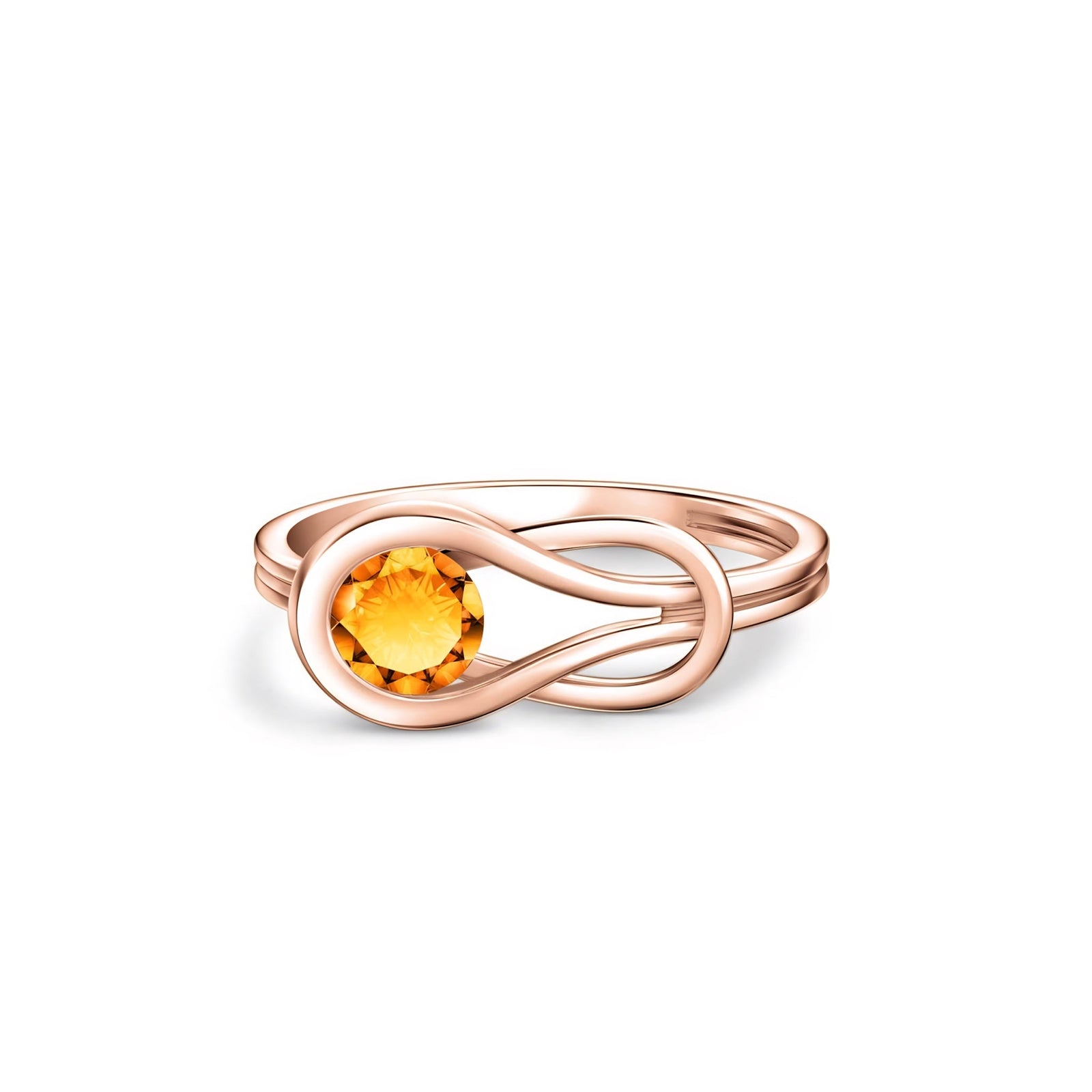 Rose Gold Ring Garnet 10K — Aurelia