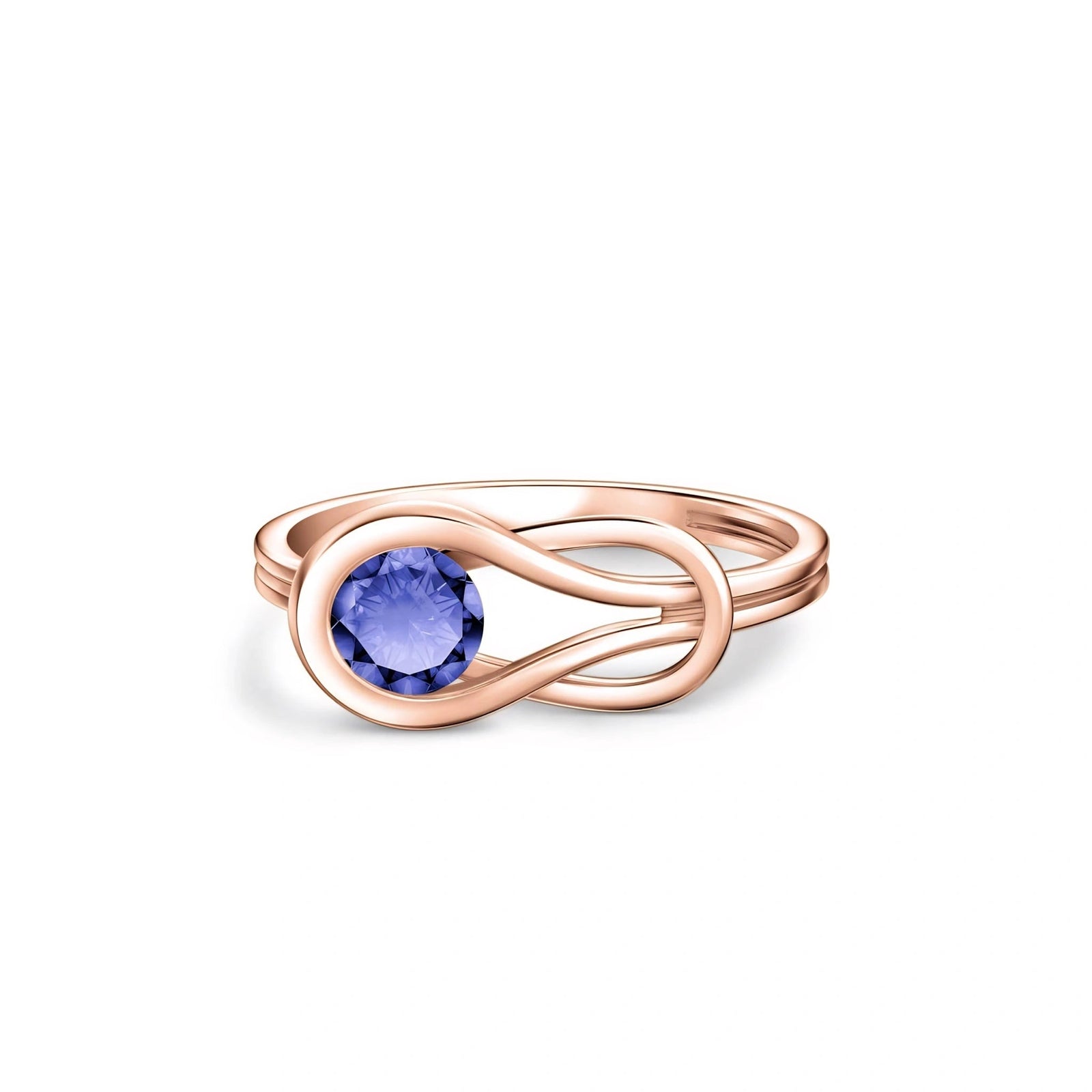 Rose Gold Ring Tanzanite 10K — Aurelia