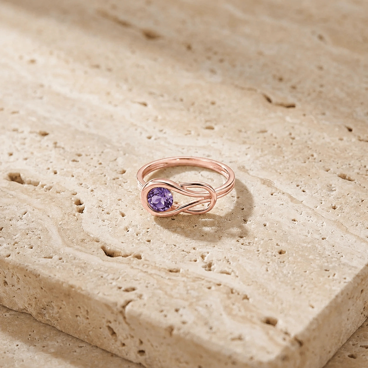 Rose Gold Ring Tanzanite 10K — Aurelia