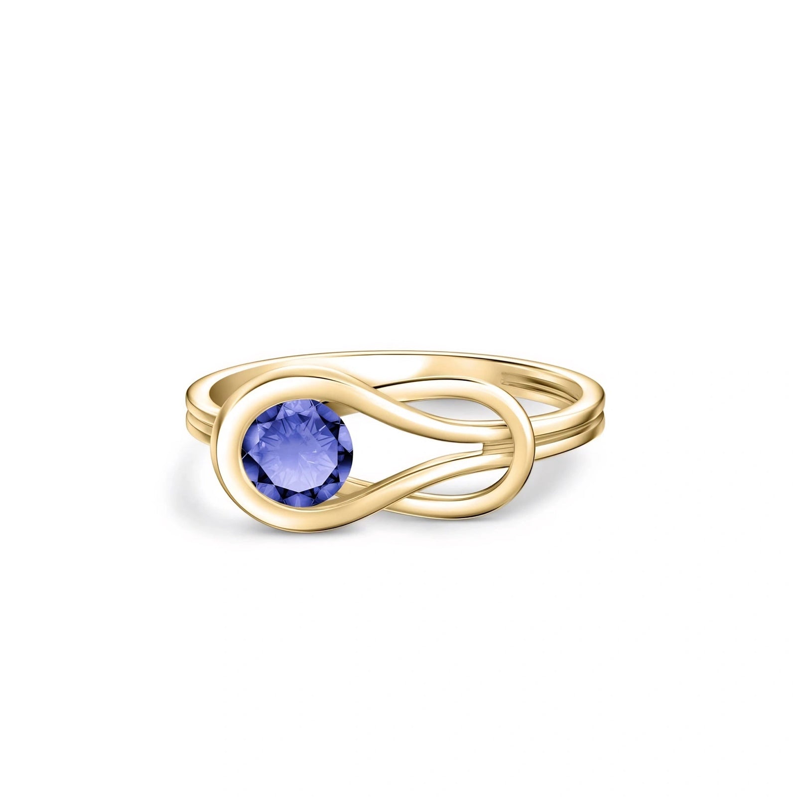 Yellow Gold Ring Tanzanite 10K — Aurelia