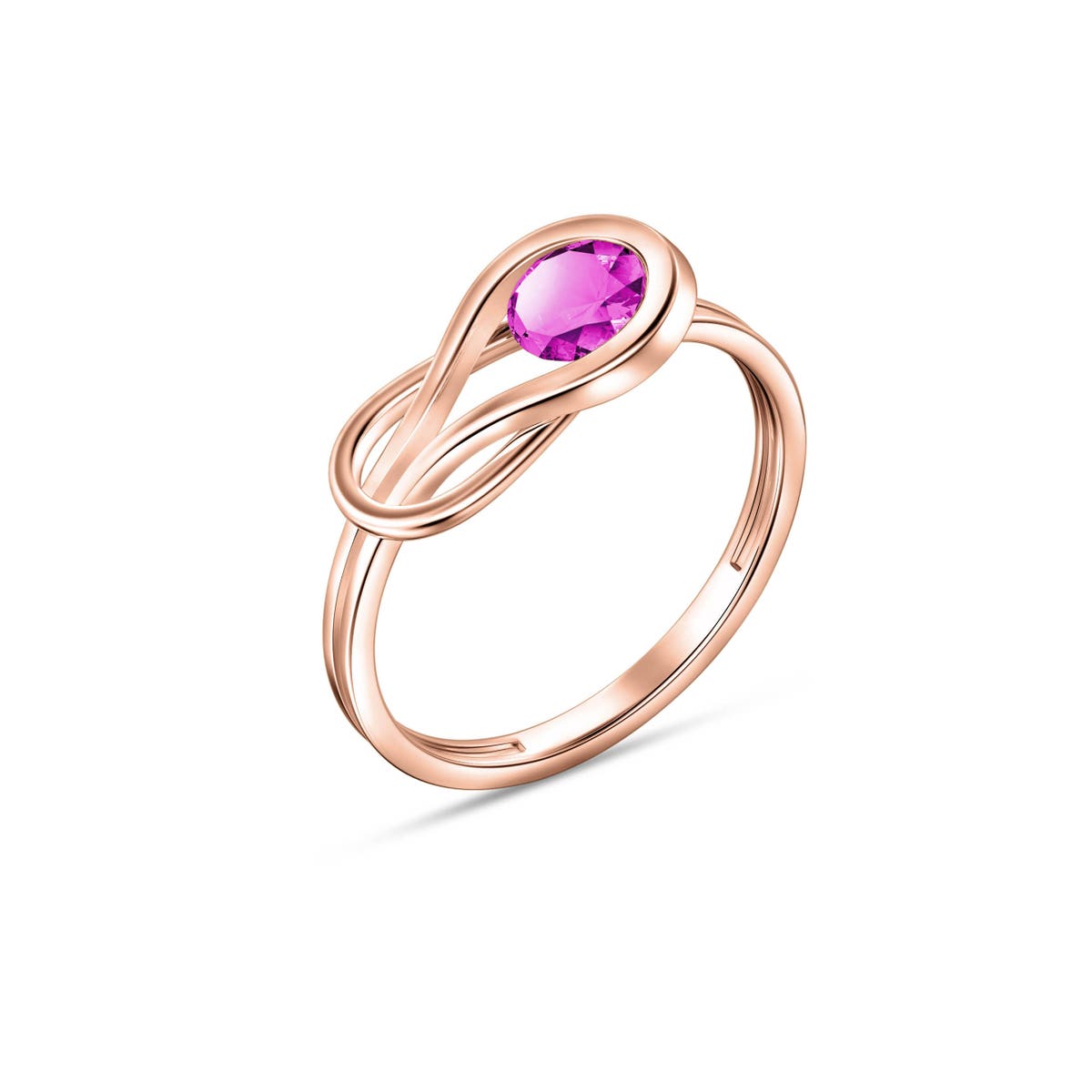 Rose Gold Ring Sapphire 10K — Aurelia