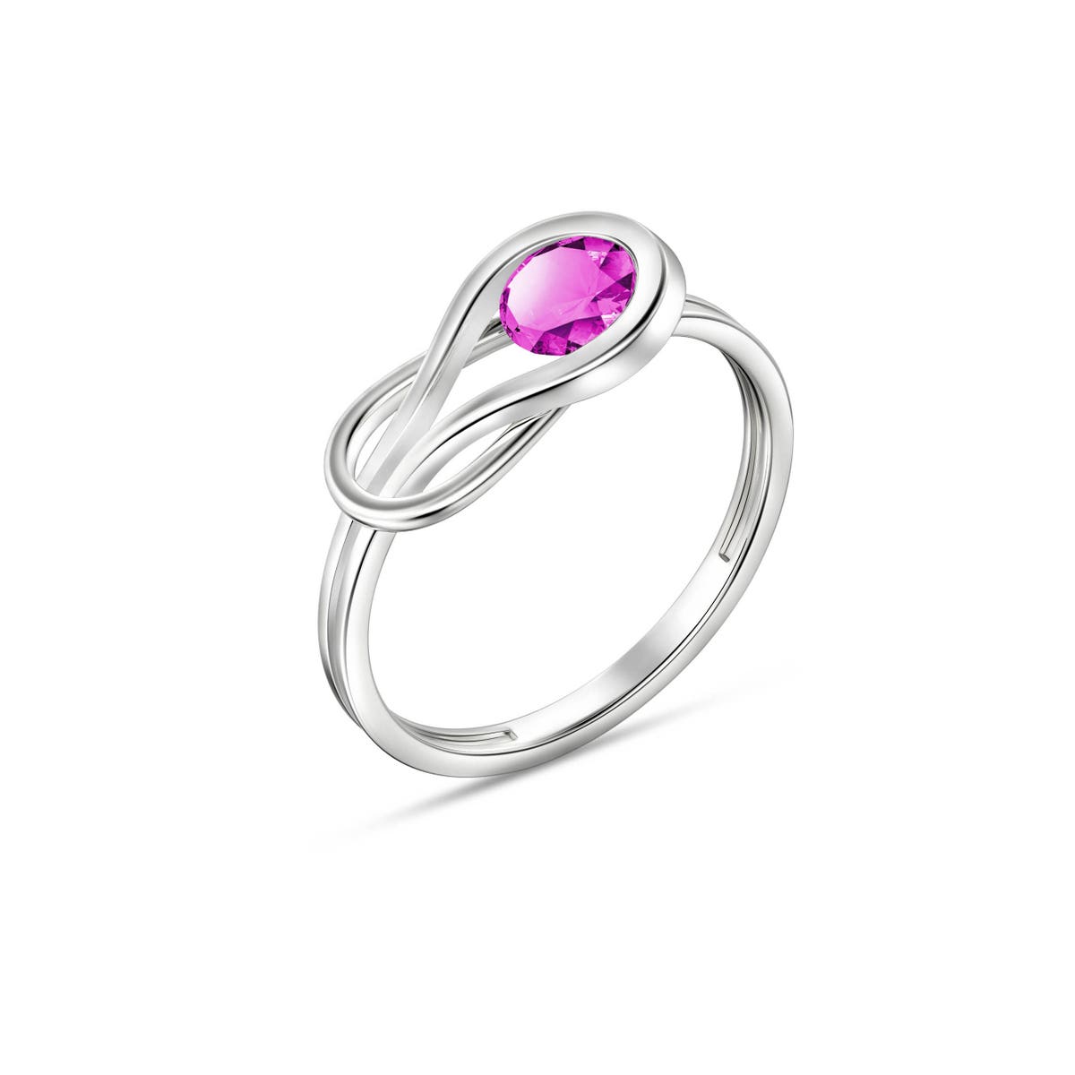 White Gold Ring Sapphire 10K — Aurelia