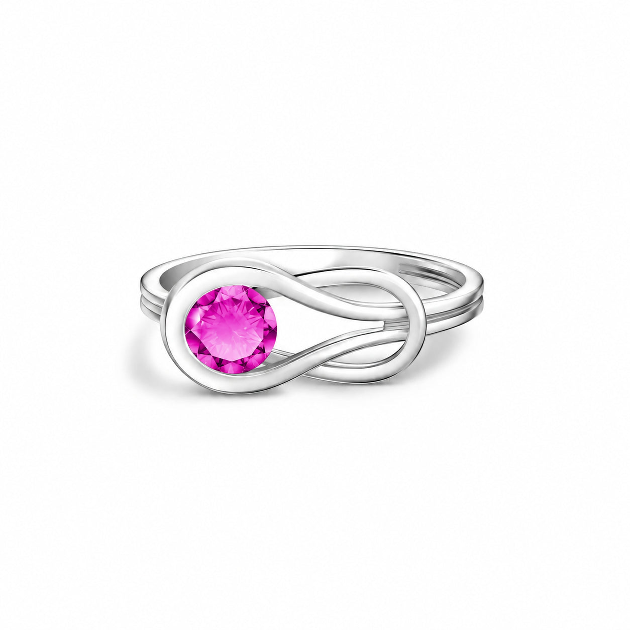 White Gold Ring Sapphire 10K — Aurelia