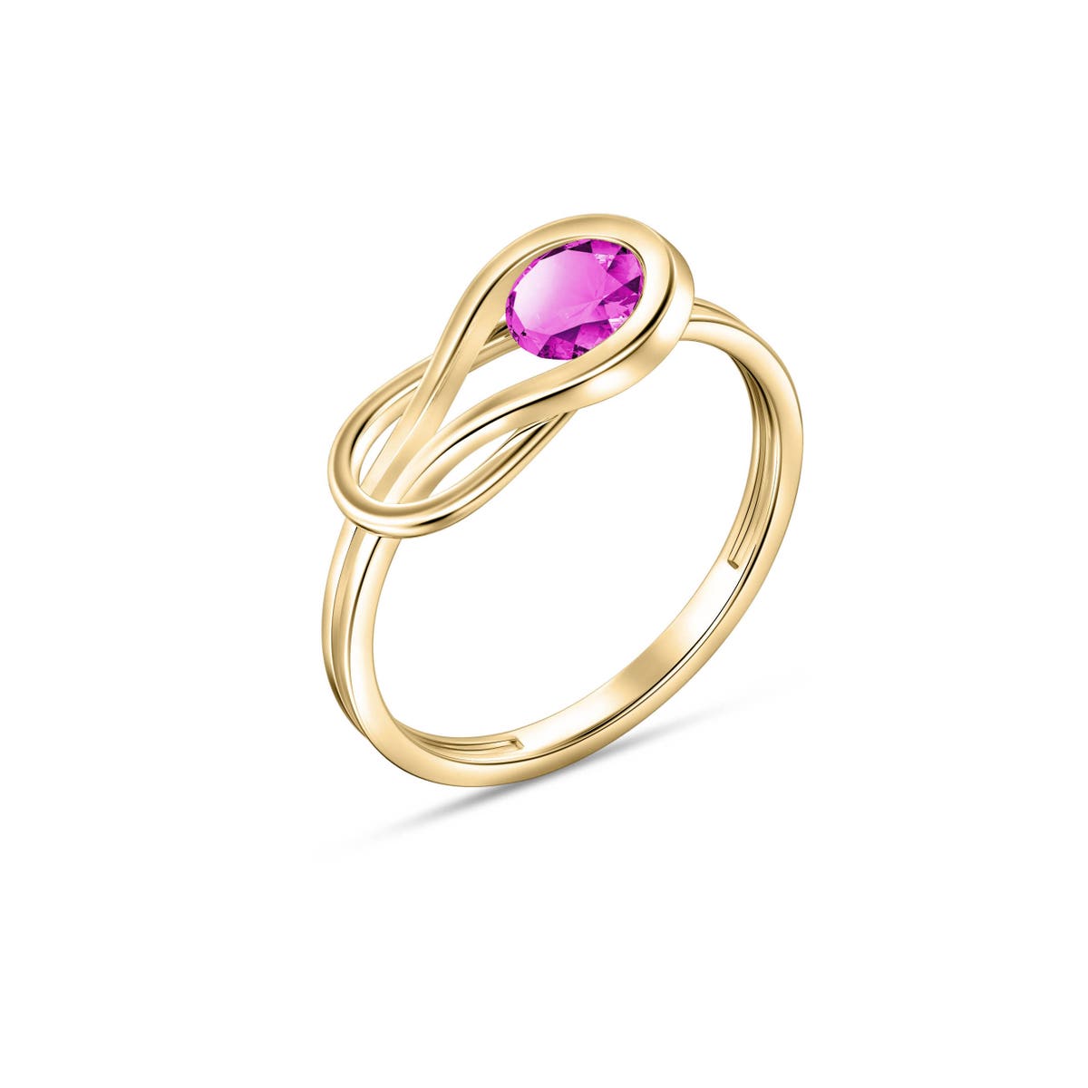 Yellow Gold Ring Sapphire 10K — Aurelia