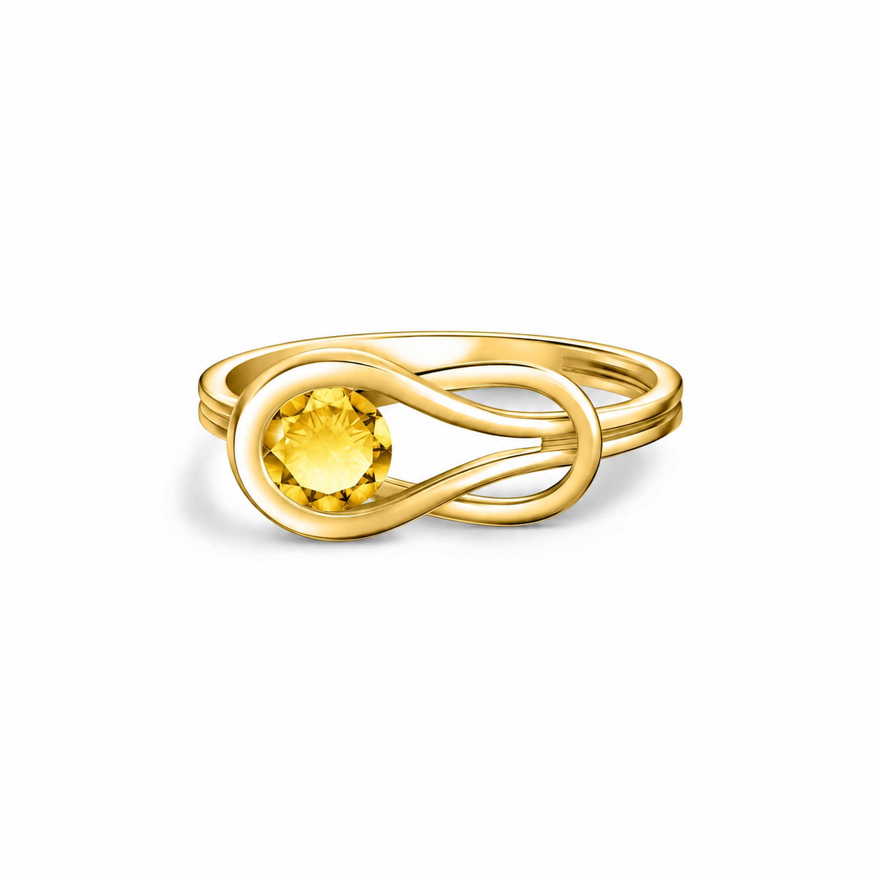 Yellow Gold Ring Sapphire 10K — Aurelia