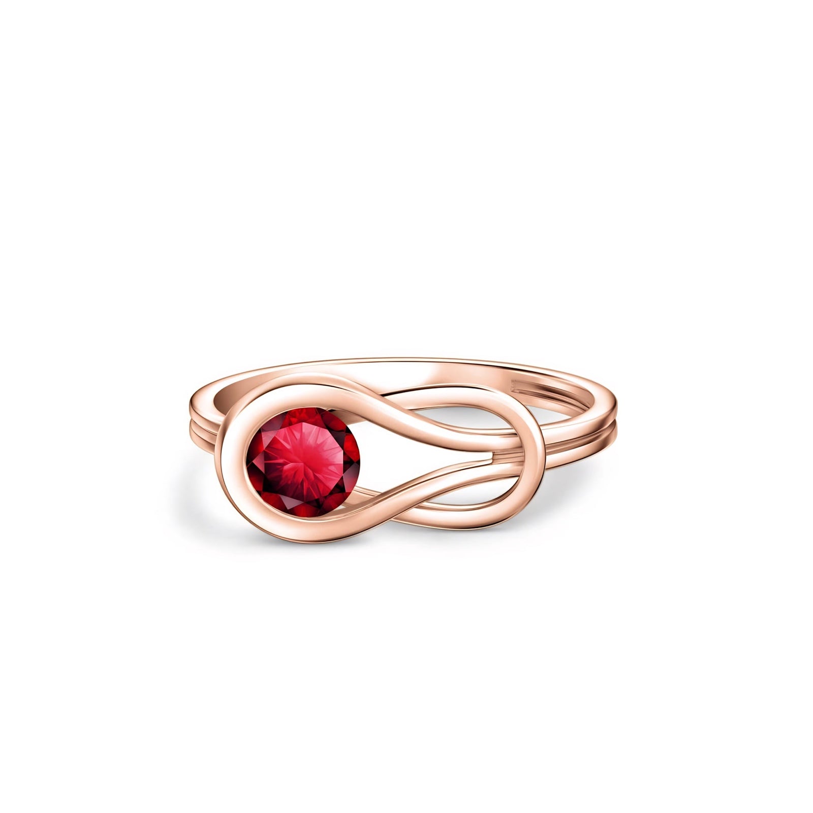 Rose Gold Ring Ruby 10K — Aurelia