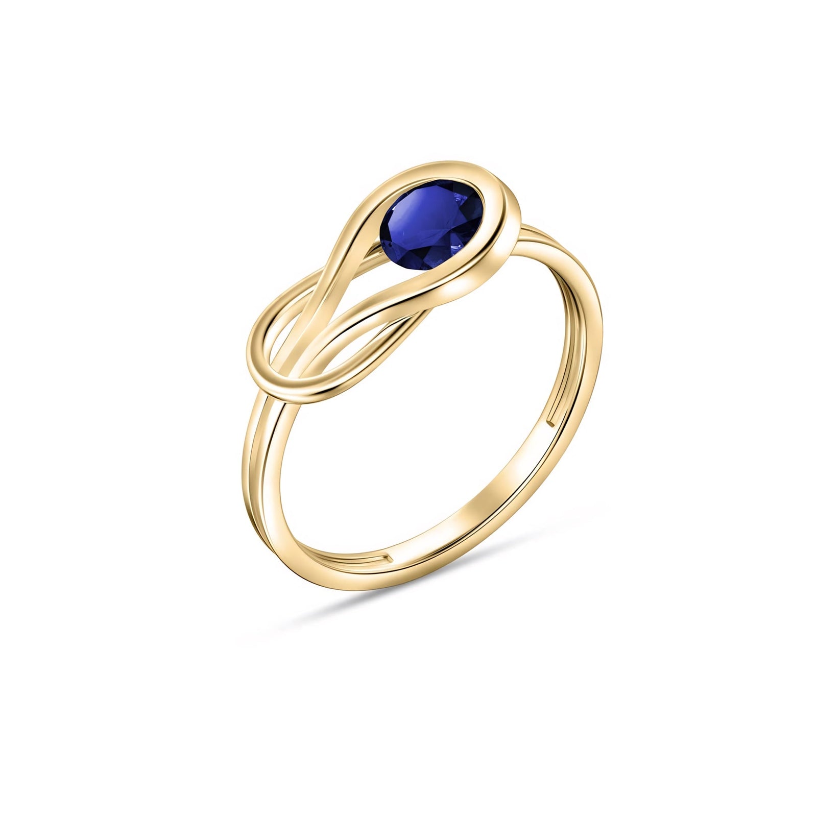 Yellow Gold Ring Aquamarine 10K — Aurelia