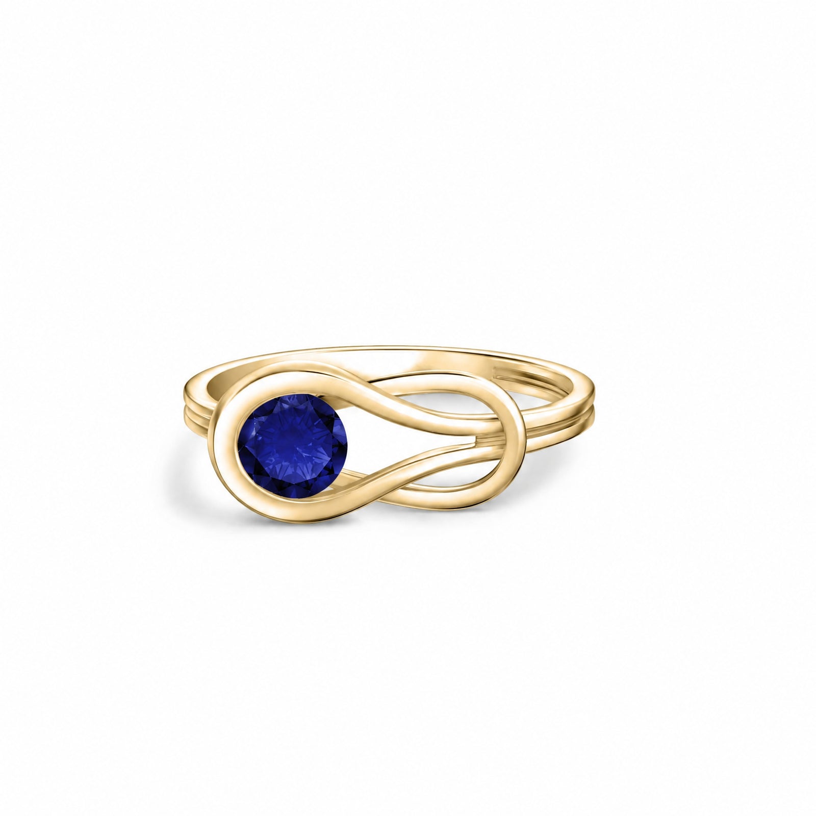 Yellow Gold Ring Aquamarine 10K — Aurelia