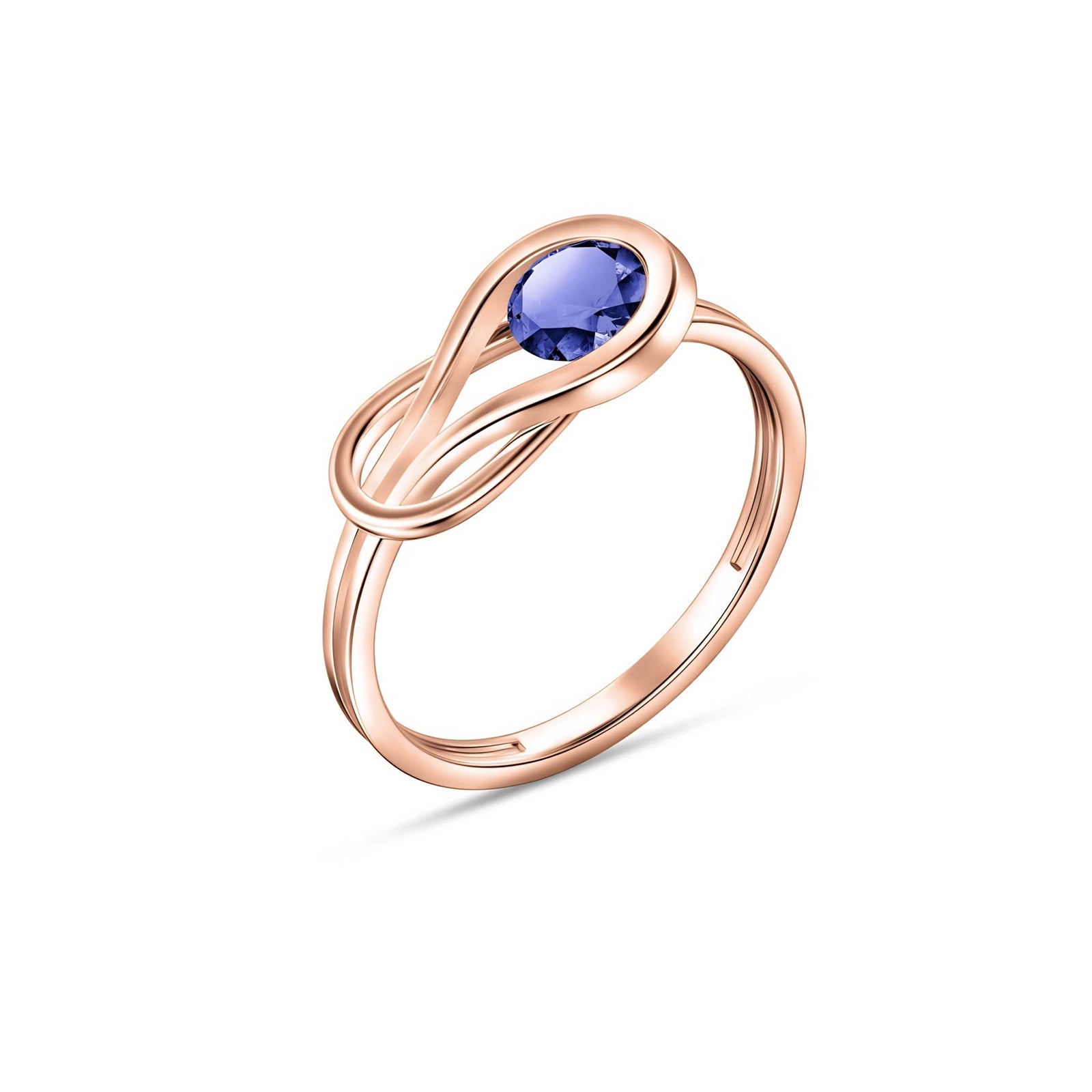 Rose Gold Ring Pink Topaz 10K — Aurelia