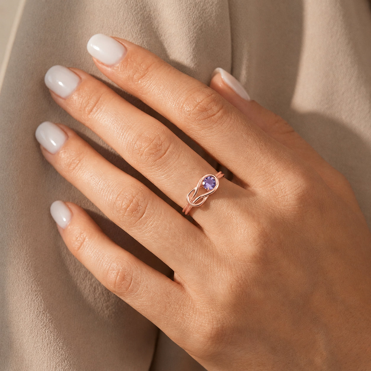 Rose Gold Ring Pink Topaz 10K — Aurelia