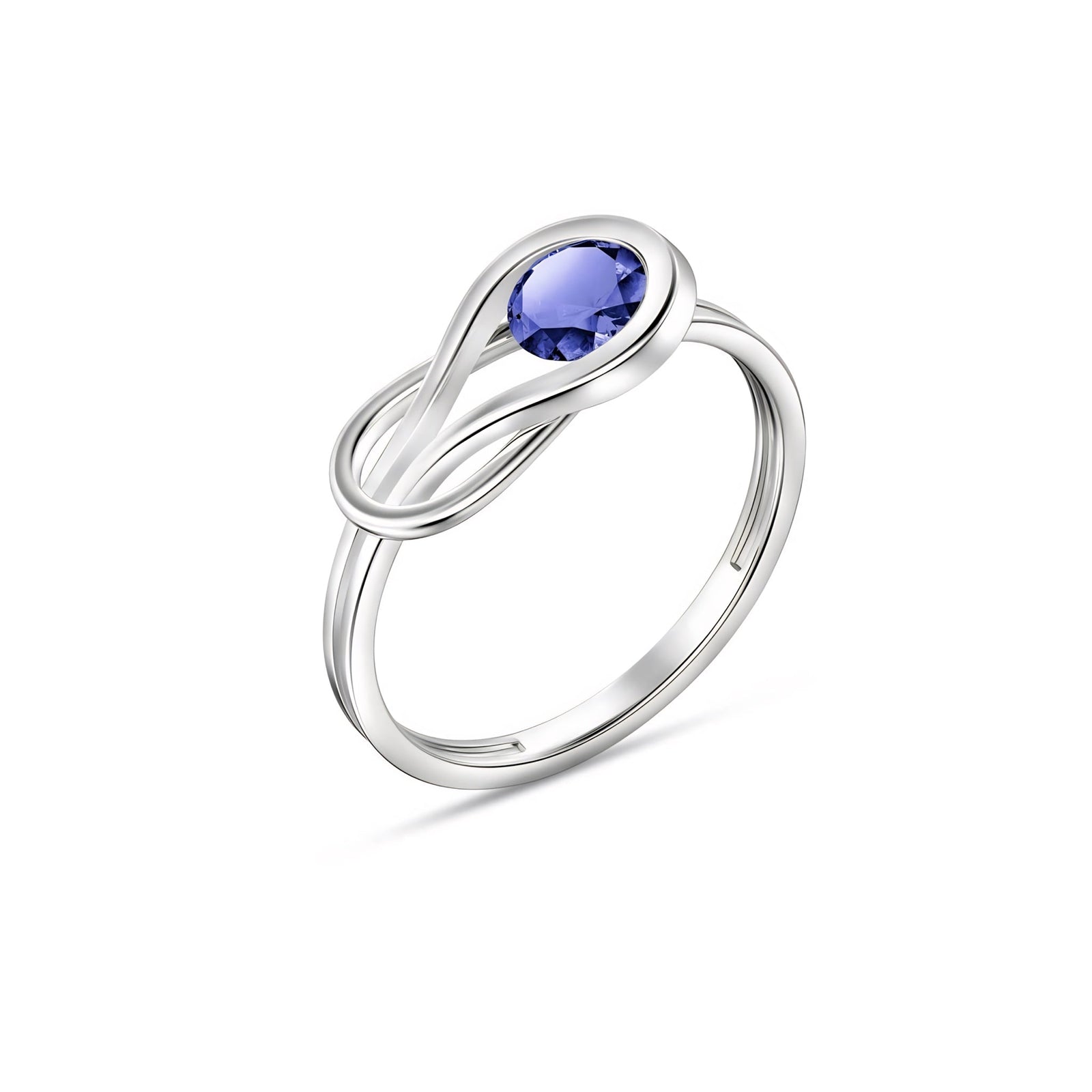 White Gold Ring Pink Topaz 10K — Aurelia