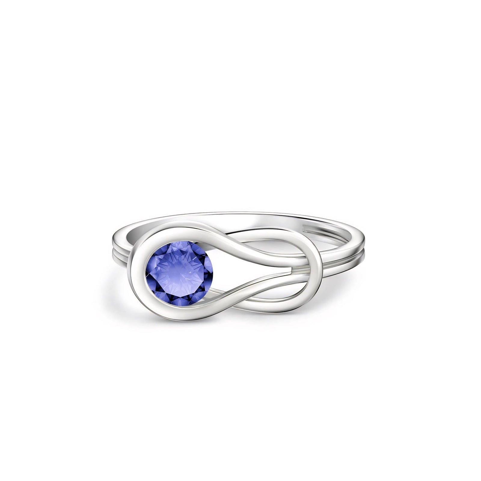 White Gold Ring Pink Topaz 10K — Aurelia