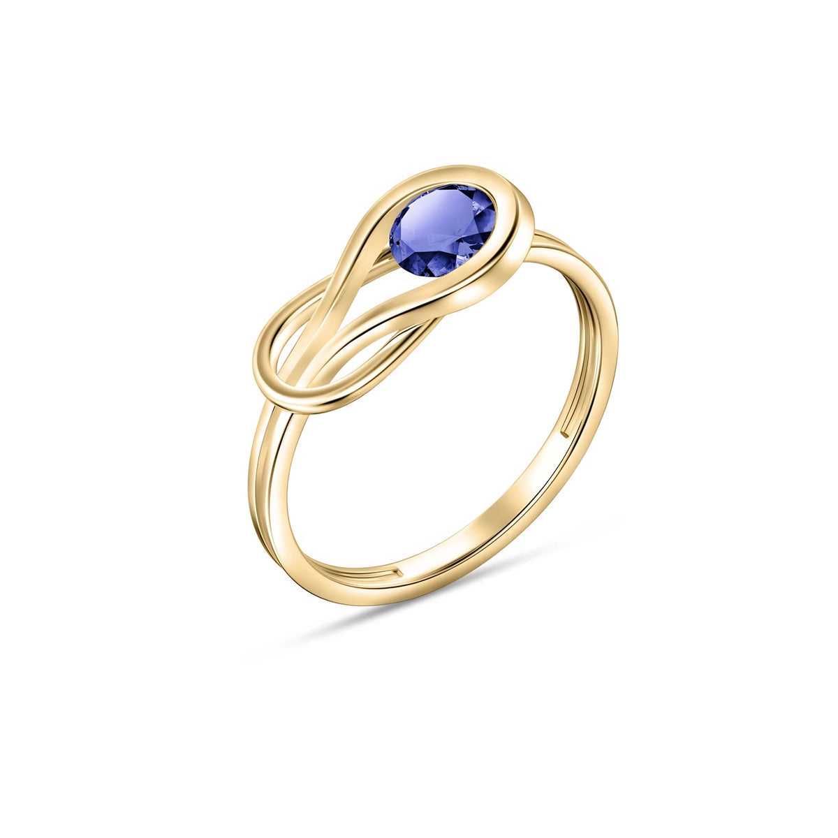 Yellow Gold Ring Pink Topaz 10K — Aurelia