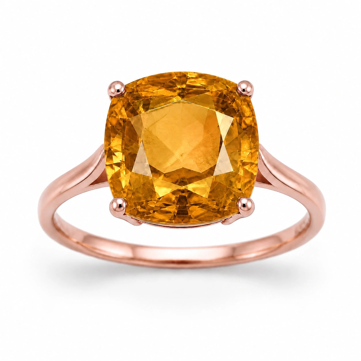 Rose Gold Grace Ring Citrine 10K — Delfina