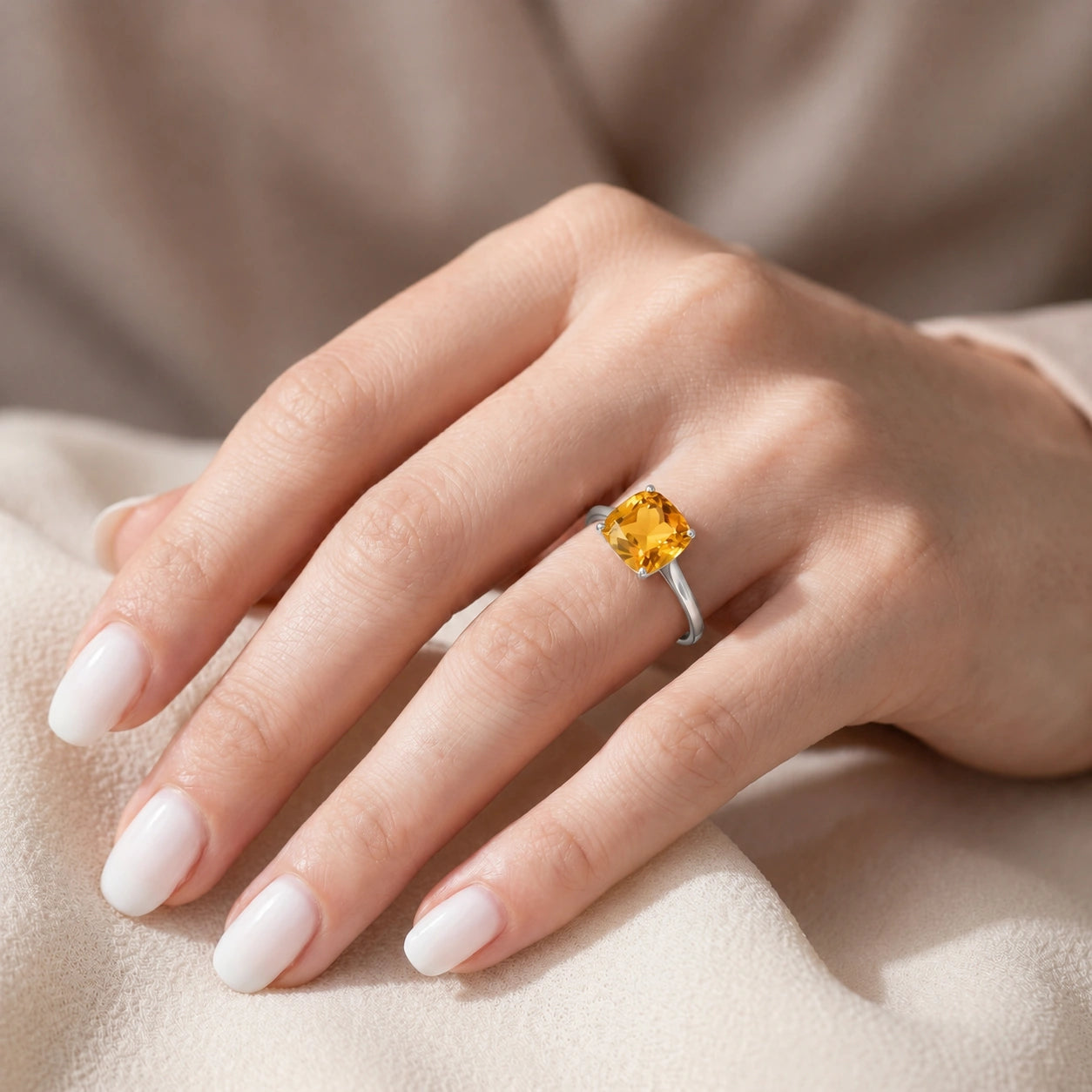 White Gold Citrine — Angelica